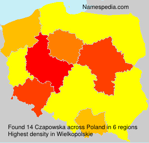 Surname Czapowska in Poland Surname Czapowska in Poland