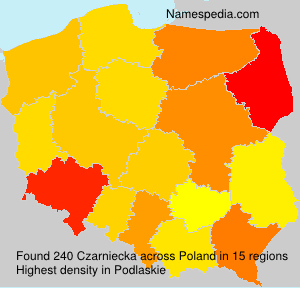 Surname Czarniecka in Poland Surname Czarniecka in Poland