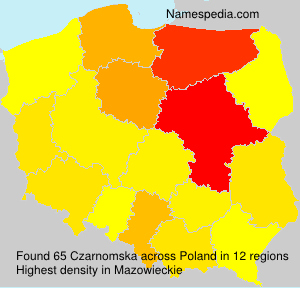 Surname Czarnomska in Poland Surname Czarnomska in Poland