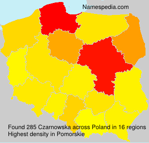 Surname Czarnowska in Poland Surname Czarnowska in Poland