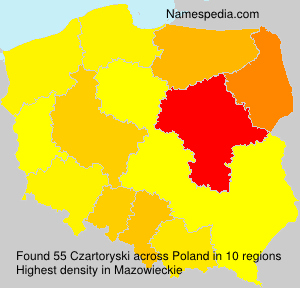 Surname Czartoryski in Poland Surname Czartoryski in Poland