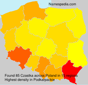 Surname Czastka in Poland Surname Czastka in Poland