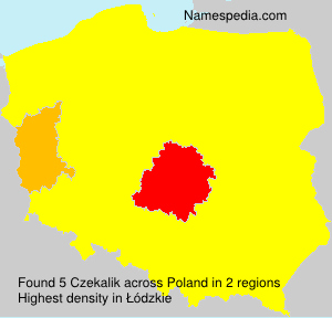 Surname Czekalik in Poland Surname Czekalik in Poland