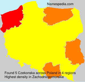 Surname Czekonska in Poland Surname Czekonska in Poland