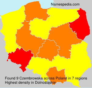 Surname Czembrowska in Poland Surname Czembrowska in Poland