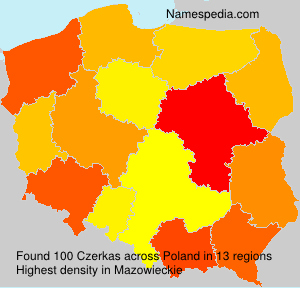 Surname Czerkas in Poland Surname Czerkas in Poland