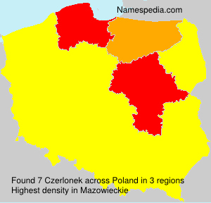 Surname Czerlonek in Poland Surname Czerlonek in Poland