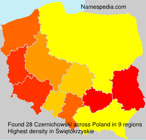 Surname Czernichowski in Poland