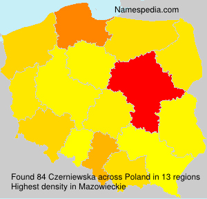 Surname Czerniewska in Poland Surname Czerniewska in Poland