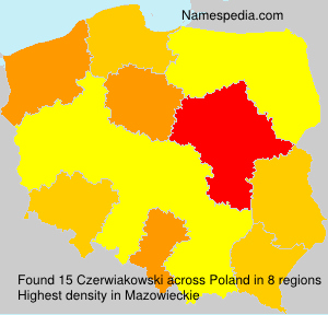 Surname Czerwiakowski in Poland Surname Czerwiakowski in Poland