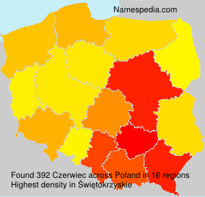 Surname Czerwiec in Poland Surname Czerwiec in Poland