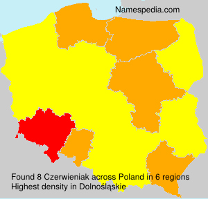 Surname Czerwieniak in Poland Surname Czerwieniak in Poland