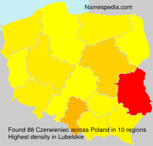 Surname Czerwieniec in Poland Surname Czerwieniec in Poland