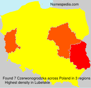 Surname Czerwonogrodzka in Poland
