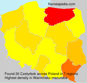 Surname Czetyrbok in Poland Surname Czetyrbok in Poland