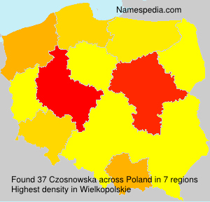 Surname Czosnowska in Poland Surname Czosnowska in Poland