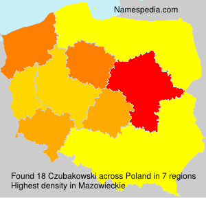 Surname Czubakowski in Poland Surname Czubakowski in Poland