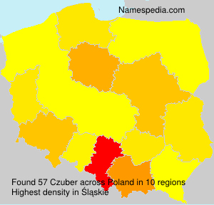 Surname Czuber in Poland Surname Czuber in Poland