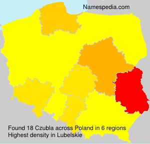 Surname Czubla in Poland Surname Czubla in Poland