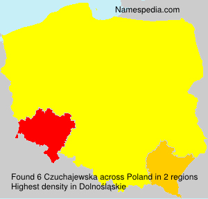 Surname Czuchajewska in Poland