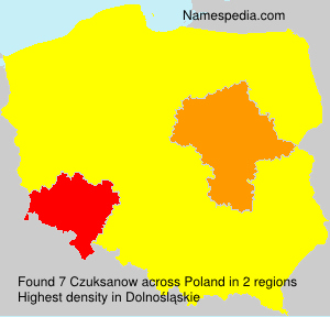 Surname Czuksanow in Poland Surname Czuksanow in Poland