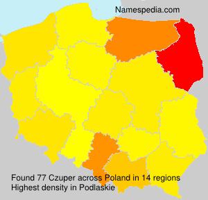 Surname Czuper in Poland Surname Czuper in Poland