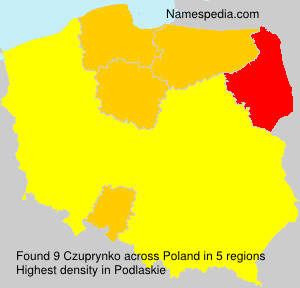 Surname Czuprynko in Poland Surname Czuprynko in Poland