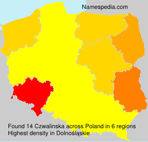 Surname Czwalinska in Poland Surname Czwalinska in Poland