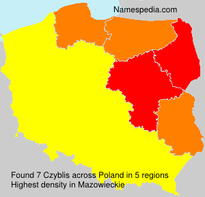 Surname Czyblis in Poland