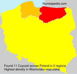 Surname Czyczel in Poland Surname Czyczel in Poland