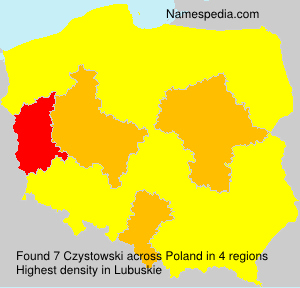 Surname Czystowski in Poland Surname Czystowski in Poland