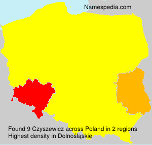 Surname Czyszewicz in Poland Surname Czyszewicz in Poland
