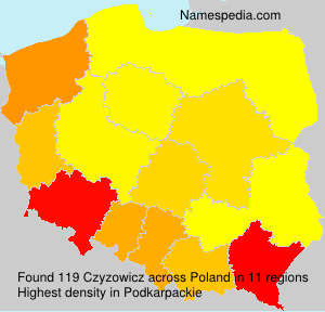 Surname Czyzowicz in Poland Surname Czyzowicz in Poland