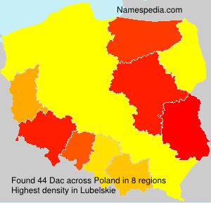 Surname Dac in Poland Surname Dac in Poland