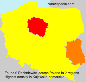 Surname Dachniewicz in Poland Surname Dachniewicz in Poland