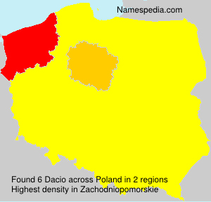 Surname Dacio in Poland Surname Dacio in Poland