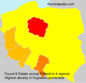 Surname Dadek in Poland Surname Dadek in Poland
