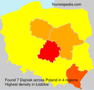 Surname Dajniak in Poland Surname Dajniak in Poland