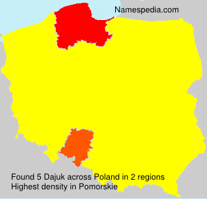 Surname Dajuk in Poland Surname Dajuk in Poland