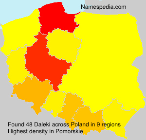 Surname Daleki in Poland Surname Daleki in Poland