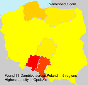 Surname Dambiec in Poland Surname Dambiec in Poland