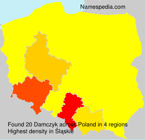 Surname Damczyk in Poland Surname Damczyk in Poland