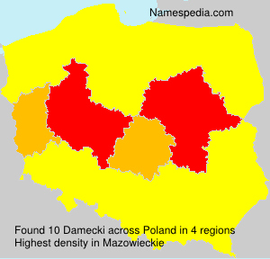 Surname Damecki in Poland Surname Damecki in Poland