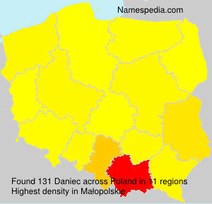 Surname Daniec in Poland Surname Daniec in Poland