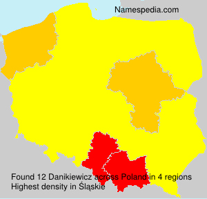 Surname Danikiewicz in Poland Surname Danikiewicz in Poland