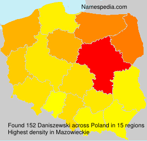 Surname Daniszewski in Poland Surname Daniszewski in Poland