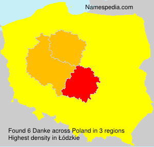 Surname Danke in Poland Surname Danke in Poland