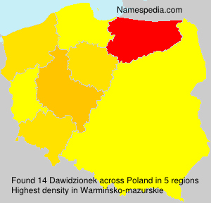 Surname Dawidzionek in Poland Surname Dawidzionek in Poland
