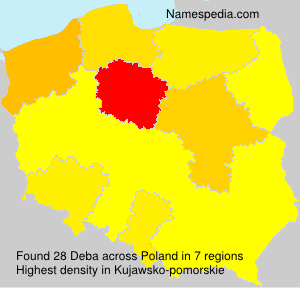 Surname Deba in Poland Surname Deba in Poland