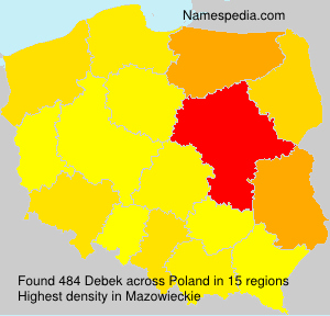 Surname Debek in Poland Surname Debek in Poland
